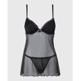thumbnail image 4 of Babydoll Demi-Maille Sans Doublure avec Ruban Décoratif en Noir Smoking, 4 of 4