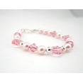 thumbnail image 2 of Pink Swarovski Pearls and Flower Crystals Bracelet, 2 of 3