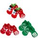 thumbnail image 1 of 4 juegos de calcetines de algodón antideslizantes para mascotas, perros, cachorros, gatos, con patrón navideño, talla XL (hombre de nieve navideño + ciervo navideño + árbol de Navidad), 1 of 7