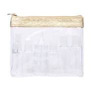 Miamica TSA Compliant Carry On Case Assorted Bottles -Gold Leopard