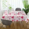 thumbnail image 6 of GZHJMY Valentine's Day Floral Heart Tablecloth, Rectangle Waterproof Washable Polyester Table Cover for Picnic Dinner Holiday Party Decor, 60 x 120 Inch, 6 of 7