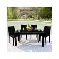 thumbnail image 2 of Modern Dining Chairs Set of 4 - Indoor Outdoor Stackable Patio Chairs - Stylish Weave Design, 2 of 9