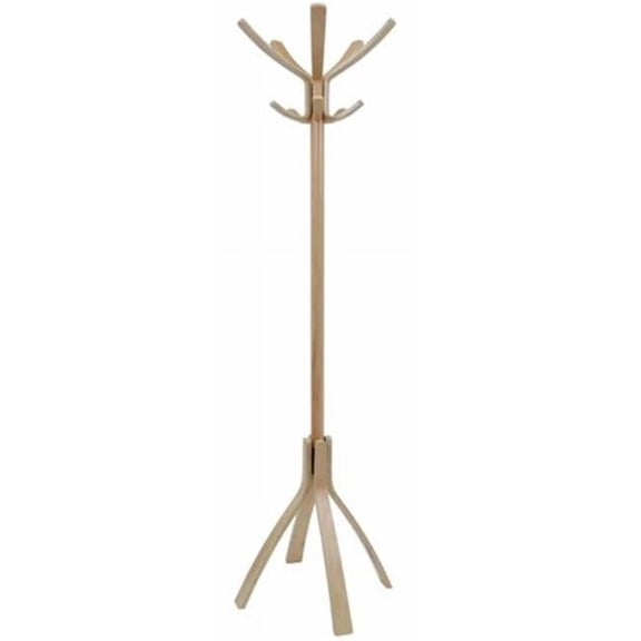 Alba PMCAFEC Cafe Coat Stand in Beech with 10 rounded pegs