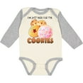 thumbnail image 3 of Inktastic I'm Just Here for the Cookies Boys or Girls Long Sleeve Baby Bodysuit, 3 of 5