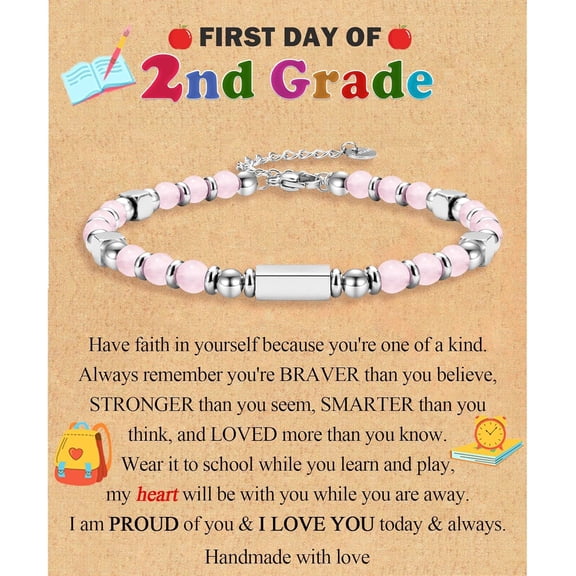Gift for daughter, graduation first day back to school gift bracelet for daughter granddaughter niece sister with inspirational card