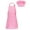 Pink, variant on Alvivi Unisex Kids Role Play Chef Costume Adjustable Apron with Hat Outfit for Cooking Baking Painting White M