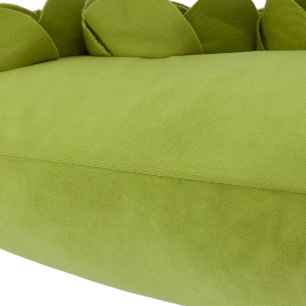 JWH 3D Decorative Grass Green Velvet Flower Throw Pillow Cases for Bed Sofa Chair Decoration 12x20inch