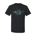 thumbnail image 2 of Wild Bobby, Colorful Rainbow Patterned Butterfly Animal Lover Men's Graphic T-Shirt, Black, Small, 2 of 3