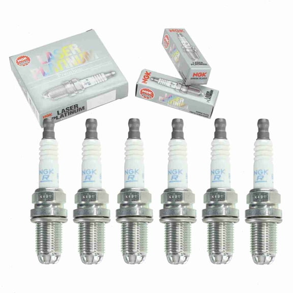 6 pc NGK Laser Platinum Spark Plugs compatible with BMW 528i 2.8L L6 1997-2000