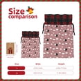 thumbnail image 3 of Rocae Cute Calf Print Christmas Drawstring Linen Gift Bag with Drawstrings Treat Bag Goody Present Bags for Christmas Party Favor, 3 of 8