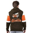 thumbnail image 2 of Men's Starter Brown Cleveland Browns Extreme Vintage Logo Full-Zip Hoodie, 2 of 2