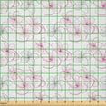 thumbnail image 2 of Ambesonne Plumeria Fabric by the Yard Microfiber, Hawaiian Petal Flowers, 3 Yards, Pink Taupe Grey and White, 2 of 2