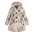 thumbnail image 3 of Esaierr Kids Toddler Girls Trench Coats Jacket with Hood for Spring Fall 2-12Y Children Thickened Tops Baby Girls Windbreaker Coats Outerwear, 3 of 9