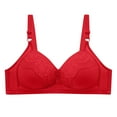 thumbnail image 2 of UPPADA Plus Size Support Bras for Women Front Snap Bras Padded Push Up Bra Womans Bra,Red 50, 2 of 7