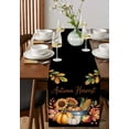 thumbnail image 2 of Table Runners 120 Inches Long Dress Scarves, Fall Pumpkins Sunflowers Farmhouse Coffee/Dining/Kitchen Table Runner for Living Room, Thanksgiving Autumn Leaves Black 13x120 Inch, 2 of 7