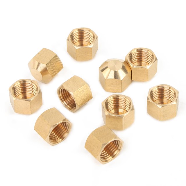 Tapa de compresión de latón LTWFITTING para tubo de 1/4" - paquete de 10