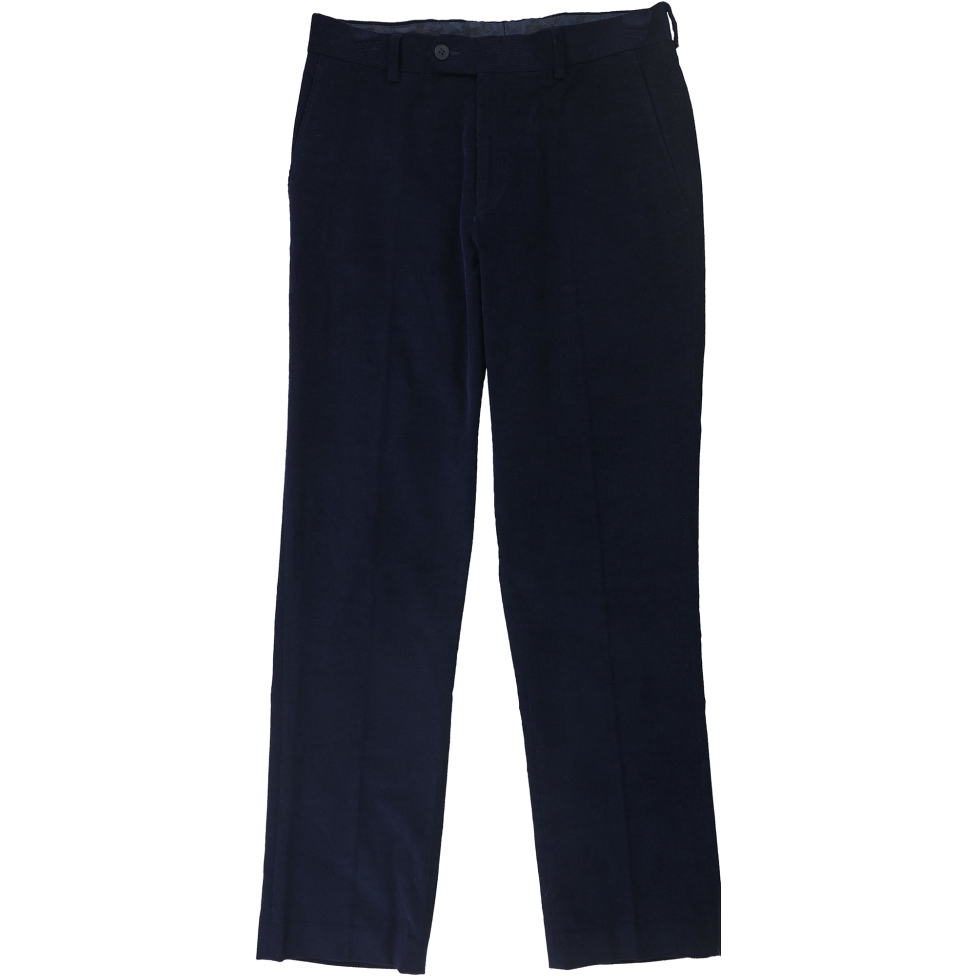 Solid Casual Corduroy Pants, Blue, 30W 