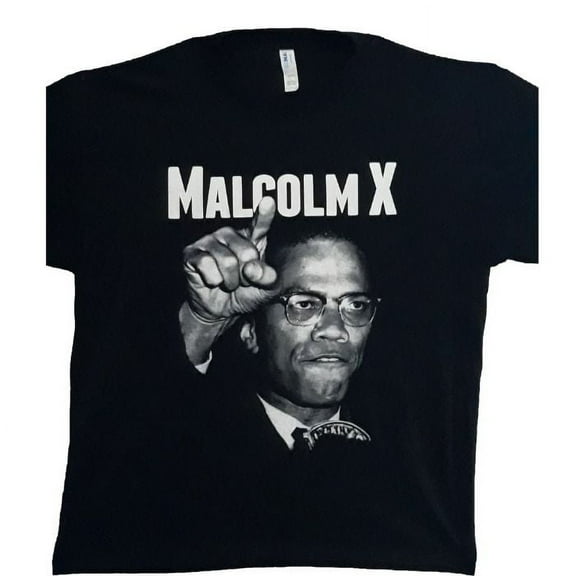 MalcolmX T-Shirt   Afro American T-Shirt US  Screen Printed  Men's Size: Medium - Uni-Sex Style -- FREE  USA Shipping -- (MalcolmXTs-M)