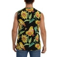 thumbnail image 4 of Balery Sunflowers And Bird Men's Sleeveless Muscle Shirts Workout Tank Top, Moisture Wicking, Odor Protection-XX-Large, 4 of 8
