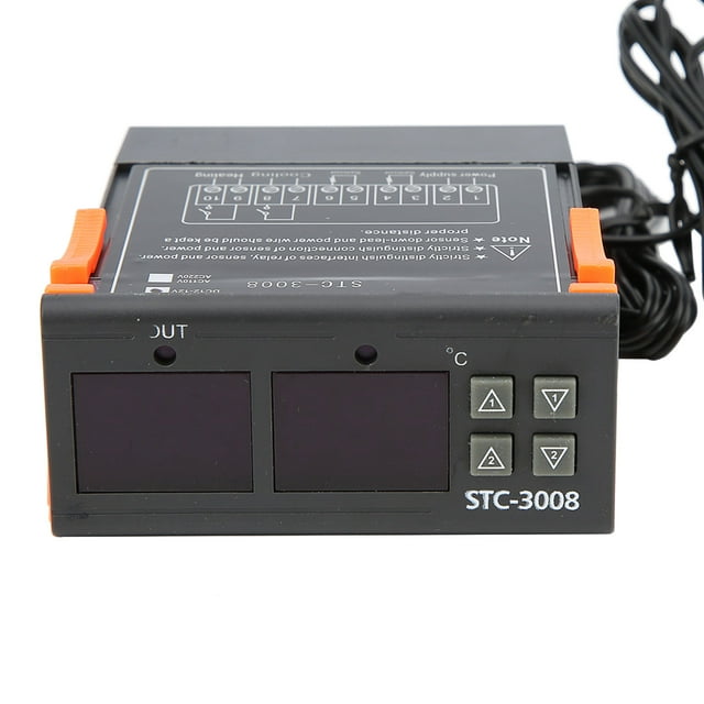 Controlador de Temperatura Digital ANGGREK Termostato STC-3008 con Sonda NTC Dual