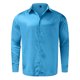 thumbnail image 2 of Camisas Para Hombre Manga Larga Camisa de manga larga con solapa de color sólido y a la moda informal para hombre (Blue, L), 2 of 5