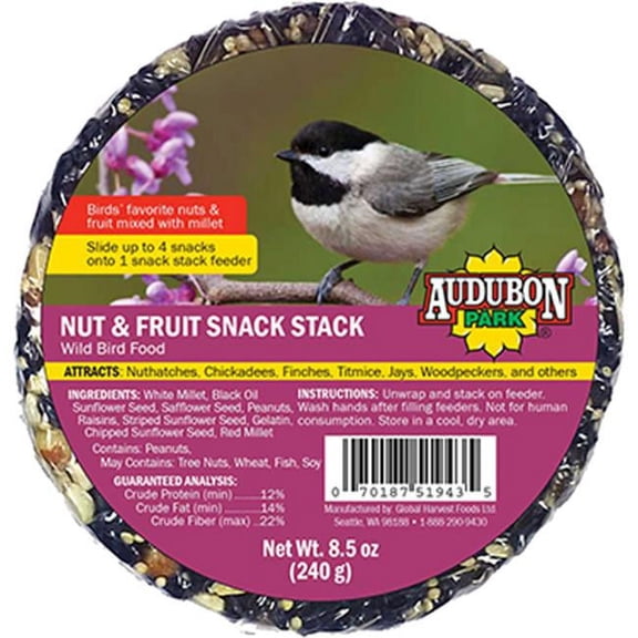 Audubon Park 13142 Nut & Fruit Snack Stack Bird/Wildlife Food, 1-Pack