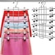 thumbnail image 1 of Perchas, perchas para pantalones, organizador de armario para colgar que ahorra espacio, perchas para faldas de 6 niveles con gancho giratorio de 360°, perchas para ahorrar espacio con clips, organiza, 1 of 5