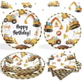 thumbnail image 1 of Construction Birthday Party Supplies Plates and Napkins Set for 25 Guests, Construction Theme Party Decorations for Boys Kids, 1 of 4