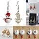 thumbnail image 5 of 5 Pares de Pendientes Colgantes de Gancho / Perno de Oreja Regalos de Navidad para Niñas Y Mujeres Salvador pendiente de tema navideño, 5 of 10
