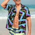thumbnail image 6 of Vintage 80s 90s Mens Hawaiian Shirt Short Sleeve Casual Button Up Tropical Summer Beach Shirt, 6 of 7