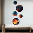thumbnail image 3 of Designart "Beautiful Lake Sunset With Aurora Borealis" Landscape Mountains Metal Wall Art Set of 5 Piece, 3 of 5