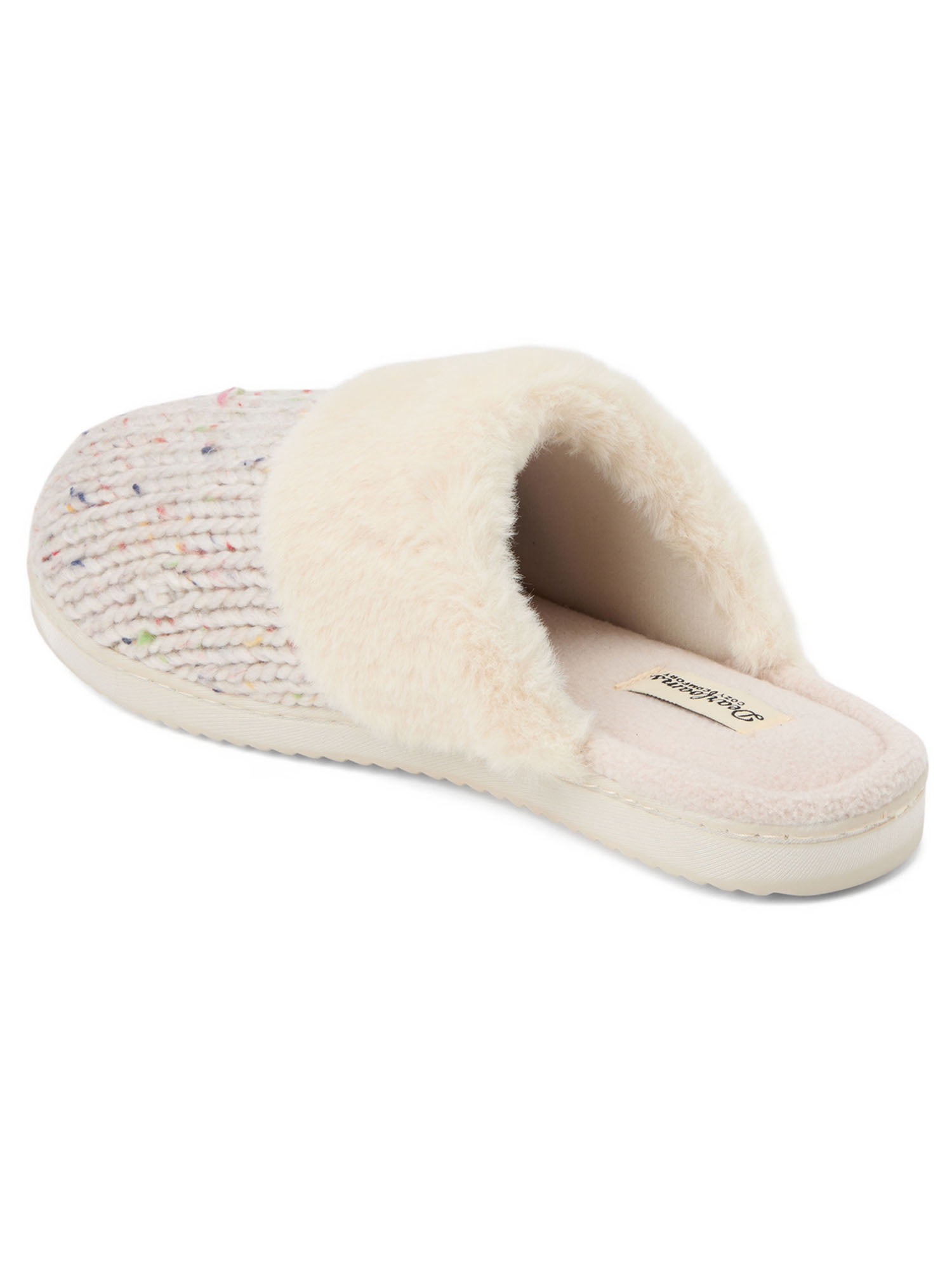 Dearfoams Cozy Comfort Women's Knit Speckeled Scuff Slippers