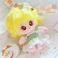 thumbnail image 6 of BAELLERT 20CM Naked Cotton Doll Toy Fluffy Yellow Hair Big Eyes Cute Anime Girl Doll Plushies Pretend Toy No Attribute Unfinished Cotton Stuffed Baby Doll Plush Toy Kids Girls Gift, 6 of 7