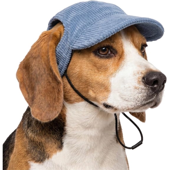 KWHEUKJL Sun Hat for Pets with Ear Holes, Adjustable Dog Beach Hat Summer Sun Visor Cap for Medium Large Dogs, Breathable Dog Baseball Cap for Summer Beach and Daily Walks