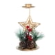 thumbnail image 1 of Candelabro Navideño Dorado Con Copos De Nieve, Decoración Para Mesa Y Escaparate, Decoración Navideña, 1 of 6