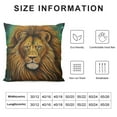 thumbnail image 5 of COMIO  Pillow Cover Lion, Wild Animal Lion Head Galaxy Space Decorative Square Pillowcases Cushion Cover for Sofa Bedroom Home Car Office, 5 of 5