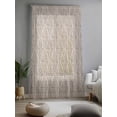 thumbnail image 2 of Sheer Curtains 84 Inches Long, Brown Semi Sheer Curtains Light Filtering Window Treatment, Modern Abstract Art Farmhouse Privacy Voile Drapes for Living Room Bedroom 52x84 Inch, 2 of 7