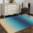 thumbnail image 3 of Yellow and Teal Blue Gradient Area Rugs 3x5 ft Minimalist Ombre Modern Art Washable Rug Non Slip Indoor Carpet Absorbent Floor Mat for Living Room Bedroom Dining Room, 3 of 9