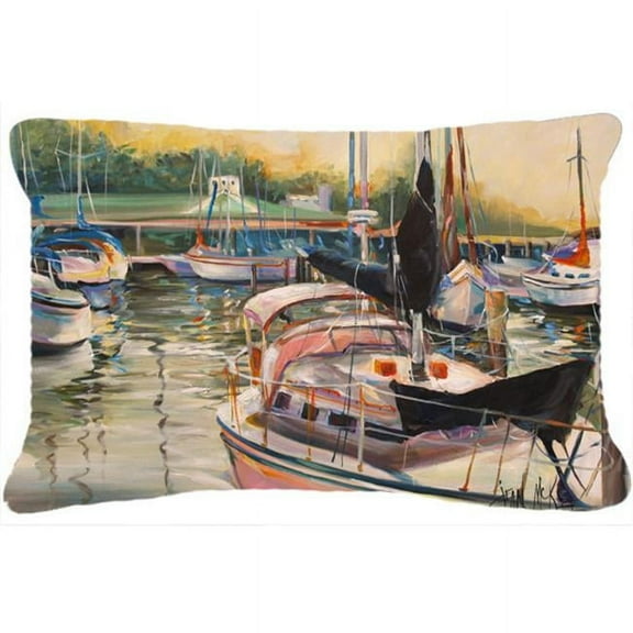 Black Sails Sailboat Canvas Fabric Decorative Pillow