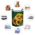 thumbnail image 6 of Goofa Sunflowers in Bucket Printed Circular Hamper,Laundry Basket with Handles,Storage Baskets Foldable,Large Capacity Laundry Hamper-Small, 6 of 8