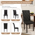 thumbnail image 3 of DONICK Rolled-Up High-Back Upholstered Dining Chairs With Tufted Solid Wood Legs Nailhead Trim For Home,Restaurant,Dining Room(Black,Set of 8), 3 of 12
