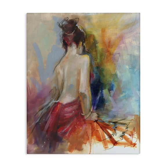 Stupell Industries Contemporary Contemporary Female Pose Energetic Brush Strokes Canvas Art, 36 x 48, by Anne Farrall Doyle