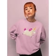 thumbnail image 2 of Cute Unicorn Jumping. Sweatshirt Women -Image by Shutterstock, Female x-Large, 2 of 4