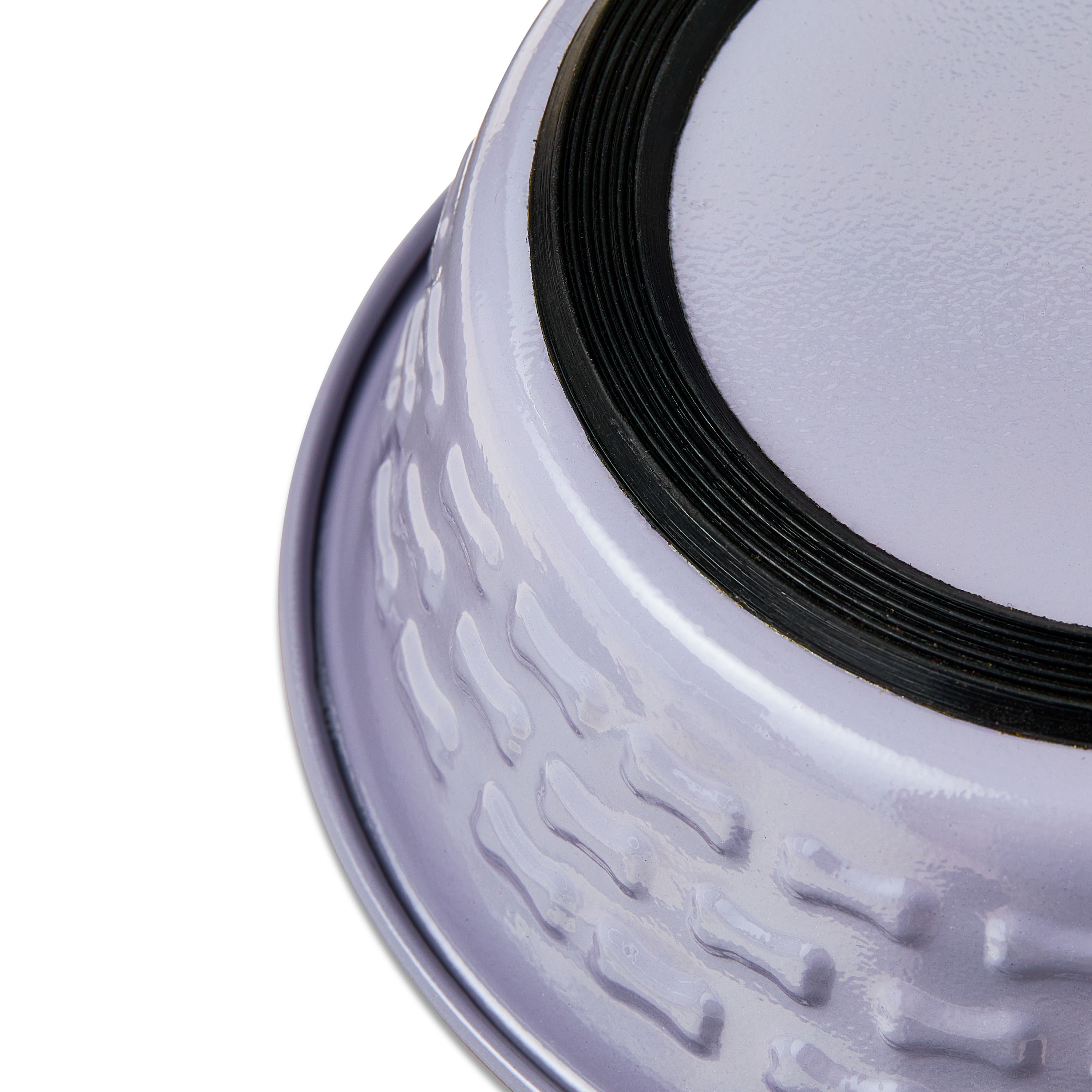 Vibrant Life Small Stainless Steel Embossed Dog Bowl, Purple Bones