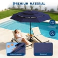 thumbnail image 2 of 10ft 3-Tier Patio Umbrella with 24 Solar LED Lights,Easy Crank and Push Button Tilt, 8 Sturdy Ribs,Waterproof UV Protection for Pool, Deck, Yard, Garden, 2 of 8