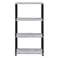 thumbnail image 2 of 4 Tier Design Bookshelf with Metal Tubular Legs Antique White - Saltoro Sherpi, 2 of 7
