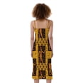 thumbnail image 2 of Egyptian Gods And Hieroglyphs Print Slim Fit Midi Cami Dress, Jesus Christian Fashion Summer Maxi Sexy Casual Dress For Women, 2 of 4