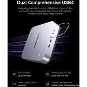 MINISFORUM AI X1 Pro-470 Mini PC AMD Ryzen AI 9 HX 470(12C/24T) Barebone Without Storage/OS Desktop Computer, HDMI|DP|2xUSB4 Output, 2xRJ45 Port, WiFi7