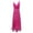 pink, variant on Fesfesfes Patchwork Sleeveless V-Neck Plain Expansion Women Gowns Dress Evening Dress