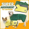 thumbnail image 2 of Dog Bathrobe Towel Dog Drying Coat Microfiber Fast Drying Super Absorbent Pet Dog Cat Bath Robe Tow, 2 of 5